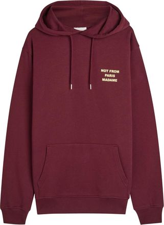 Drôle de Monsieur DRÔLE DE Monsieur Le Hoodie Slogan Hooded Cotton Sweatshirt - Red - XL