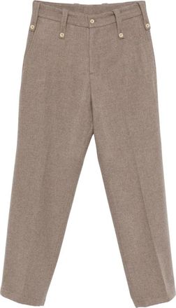 Paura Kyros Classic Pant - Heren - Straight fit broeken - Bruin - M - Wol - Broeken