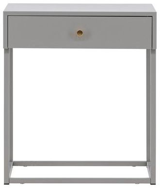 VE DESIGN Design Beistell- und Nachttisch Bakal 50 x 43 cm, Hellgrau