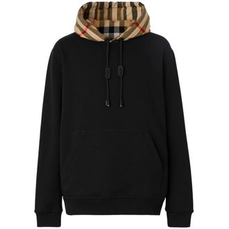 Burberry Check-hood Cotton Hoodie