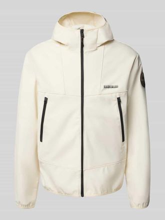 Napapijri Jacke mit Kapuze und Rei&szlig;verschlusstaschen Modell BIOIS in Offwhite, Gr&ouml;&szlig;e XL