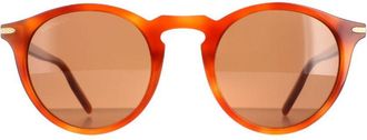Serengeti Eyewear Round Unisex Shiny Caramel Mineral Polarized Drivers Raffaele - Brown - One Size