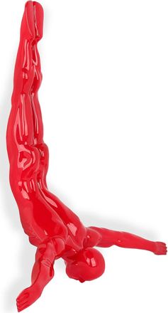ADM Grosse Design Wandskulptur Kunstspringer - Rot