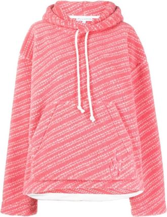 J.W.Anderson Relaxed Fit Hoodie - Dames - Hoodies - Roze - 2XS - Hoodies & sweatvesten