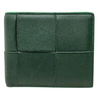 Bottega Veneta Pre-owned Wallets, male, Green, Size: ONE SIZE Pre-owned Intrecciato Calf Leather Wallet