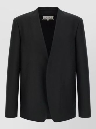 Maison Margiela virgin wool v-neck suit jacket