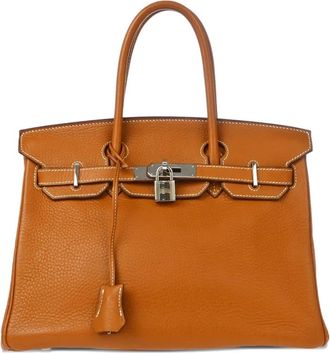 Hermès Borsa a mano Birkin Retourne 30 in pelle Togo 2006 - Marrone