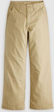 Levi's Womens Levis 90s High Rise Solid Patterned Straight Chinos in Travertine - Beige - Size 31W/32L