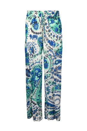 Twin-Set Multicolour Paisley Patterned Wide Leg Trousers