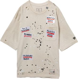 Miharayasuhiro Embellished-sticker T-shirt