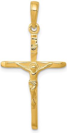 Diamond2Deal 14k Yellow Gold Crucifix Pendant