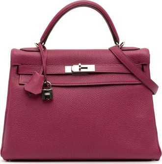 Herm&egrave;s Borsa a tracolla Kelly II Retourne 32 in pelle Togo 2011 - Viola