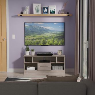 Welcome Furniture Wellington Ready Assembled 1 Drawer TV & Media Unit in Grey Oak - Welcome Furniture | TJ Hughes