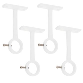 OEM Soportes Para Barras De Cortina, 4 Piezas, Soporte De Aluminio Para Barras De Cortina De Techo De 20 Mm A 25 Mm, Accesorio Para Barras De Cortina De T