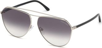 Tom Ford FT0681 BINX 16B Womens Sunglasses Silver Size 63