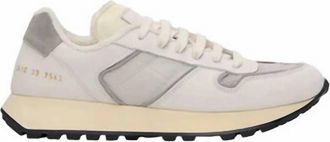 Common Projects Womens Track Premium Runner Sneaker In Grey Off White
