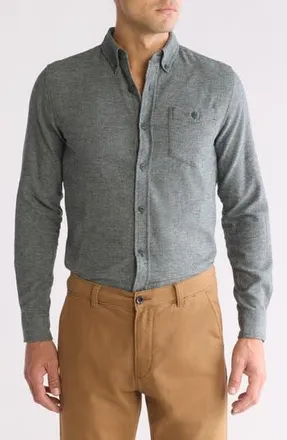 Weatherproof Vintage Herringbone Flannel Button-Down Shirt in Scarab at Nordstrom Rack, Size Xx-Large