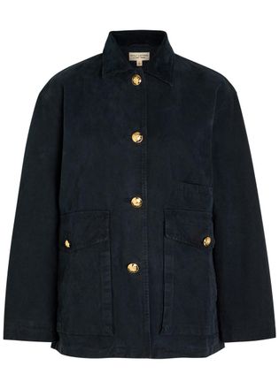 Nili Lotan Devin Corduroy-collar Cotton Jacket - Black - S (UK8-10 / S)