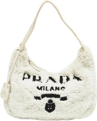 Prada Pre-owned Shoulder Bags, female, White, Size: ONE SIZE Pre-owned Vintage Shoulder Bag