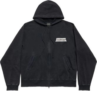Balenciaga Hoodies & sweatvesten, Heren, Zwart, XL, Full Zip Sweatshirt