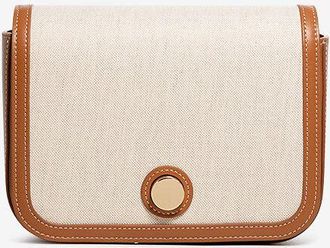 Fabiana Filippi Schultertasche aus Leder und Canvas Eclissi Messenger