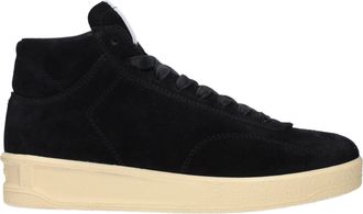 Jil Sander Herrens Turnschuhe aus schwarzem Wildleder