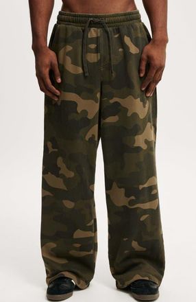 Cotton On Mens Super Baggy Track Pant in Camo Green Wash at Nordstrom, Size Medium
