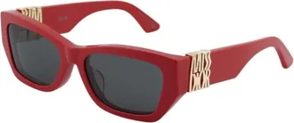 Dior Ladies Shiny Red Square Sunglasses CD40182F@5666A