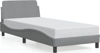 vidaXL Estructura De Cama Dover Gris Claro 90x190 Cm Tela Vidaxl