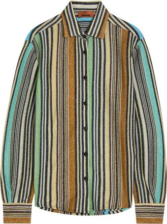 Missoni Striped Metallic-knit Shirt - Multicoloured - 44 (UK12 / M)