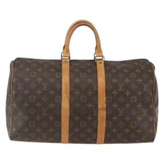 Louis Vuitton Pre-owned Weekend Bags, unisex, Brown, Size: ONE SIZE Pre-owned Canvas Weekend Bag