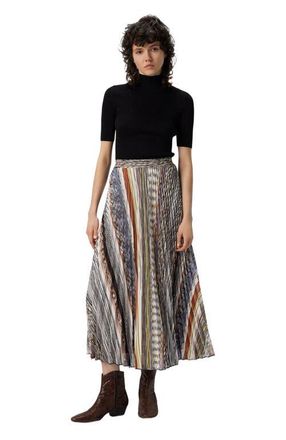 Missoni Pleated Midi Skirt In Knit in Multicoloured at Nordstrom, Size 40 It