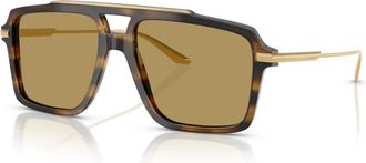 Dolce & Gabbana Dg 4477 344673 Zonnebrillen - Heren - Zonnebrillen - Bruin - 56 MM - Accessoires