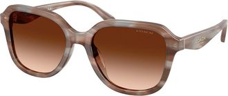 Coach HC8437F CBY89 Asian Fit 590174 Womens Sunglasses Brown Size 56