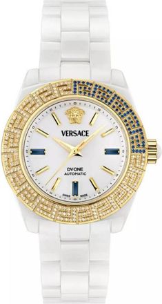 Versace DV One Automatic Diamond White Dial Watch VE6B00523