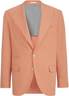 Brunello Cucinelli Blazer with peak lapel in Apricot at Nordstrom, Size 50 It