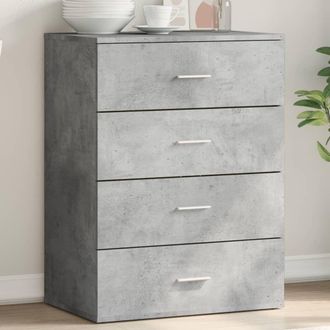 Berkfield Home Sideboard Concrete Grey 60x39x80 cm Engineered Wood | Size: 60 x 39 x 80 cm
