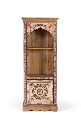 Giner&Colomer Librer&iacute;a en madera de mango con detalles florales pintados a mano