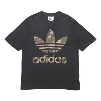 adidas originals Logo Short Sleeve Mens Black DX4203