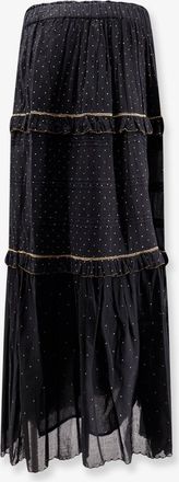 Isabel Marant Womens Skirt Volodia Polka-Dot Black Cotton