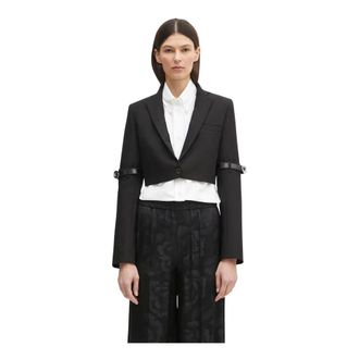 Coperni Blazer Sastre Cropped H&iacute;brido - Jackets - Mujer - Negro - S