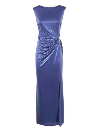 Lauren Ralph Lauren draped embellished dress - Blu