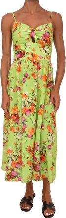 Kocca Earine Midi Jurk - Dames - Casual kleedjes - Veelkleurig - XS - Polyester - Kleedjes