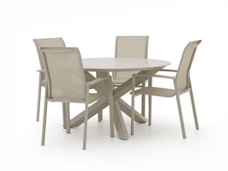 Bellagio la vita attrattiva Forza Centallo/Lodola &oslash;130cm dining tuinset 5-delig stapelbaar