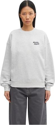 Maison Kitsun&eacute; Katoenen sweatshirt met logoprint - Dames - Sweatshirts - Grijs - XS - Katoen - Hoodies & sweatvesten