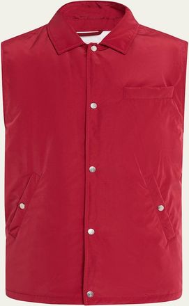 Brunello Cucinelli Mens High Summer Capsule Water-Resistant Snap Vest