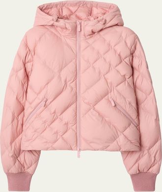 Burberry Delley Check Quilted Hooded Jacket