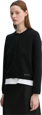 A.P.C. Cardigans - Dames - Vesten - Zwart - XS - Truien & Vesten