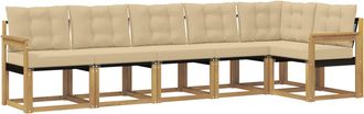 vidaXL Conjunto De Sof&aacute;s De Exterior 6 Uds. Y Beige Vidaxl