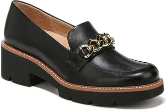 Naturalizer Desi Lug Sole Loafer in Black Leather at Nordstrom, Size 10